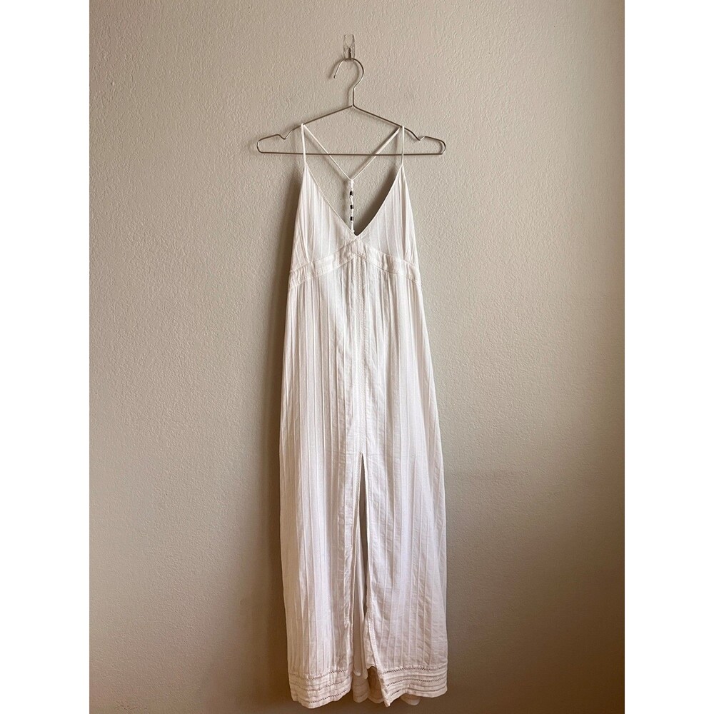 Aerie Front Slit Maxi Dress in White Size XL